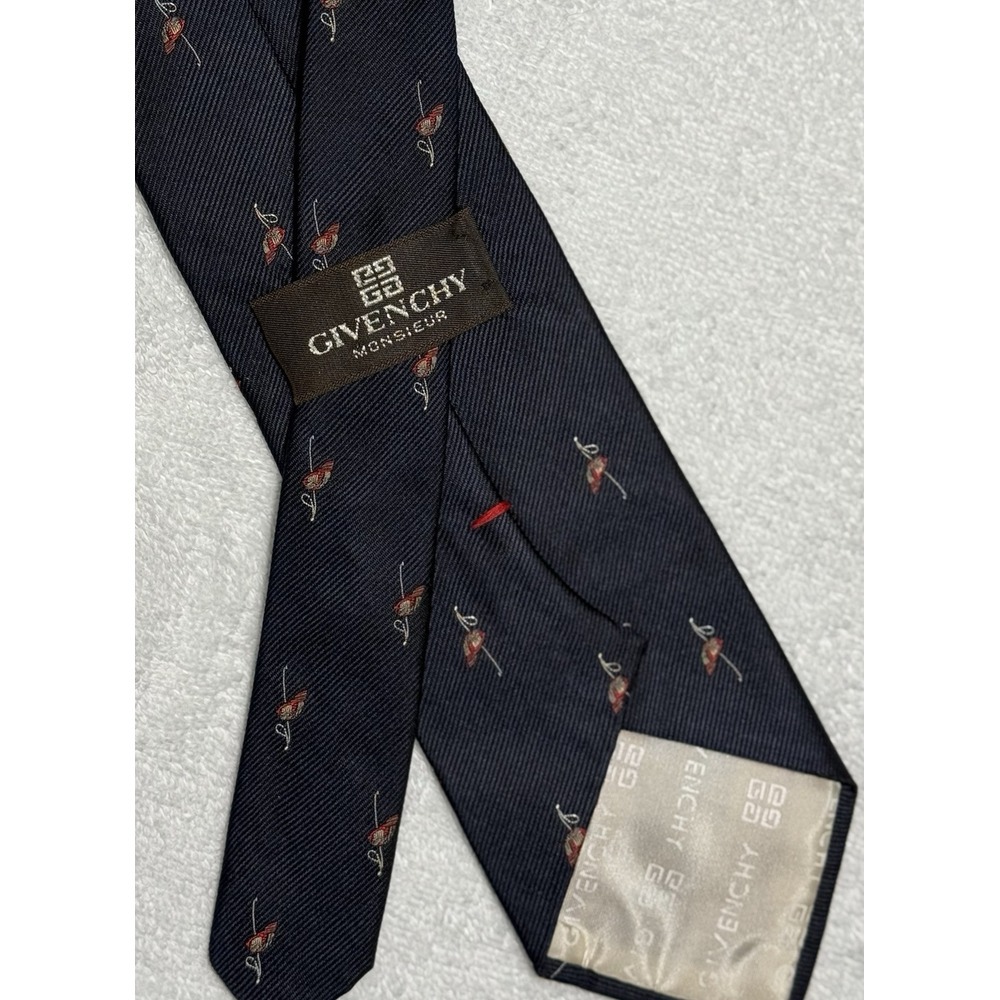 Givenchy Monsieur VTG Equestrian? Jockey hat? Men's Tie All Silk Italy 3.25"×57"